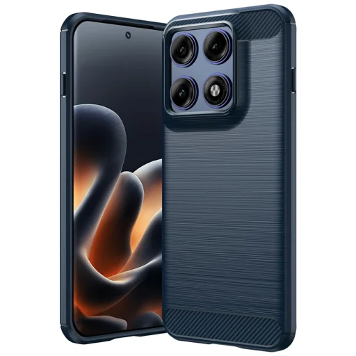 Techsuit - Carbon Silicone - Motorola Edge 70 Pro - modré puzdro - 2