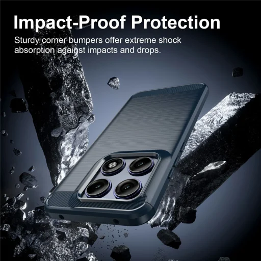 Techsuit - Carbon Silicone - Motorola Edge 70 Pro - modré puzdro - 5