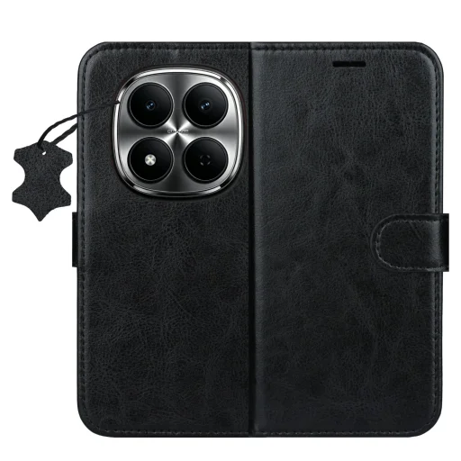 Xiaomi Redmi Note 15 5G Smart Luxe kožené puzdro čierne puzdro - 1