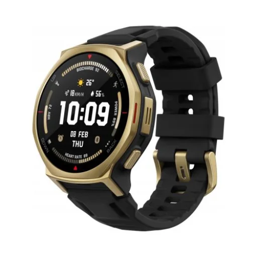 Amazfit T-Rex 3 Pro NFC 44 mm szilikon szíjjal, fekete-arany, EU W2548GL1N - 1