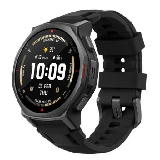 Amazfit T-Rex 3 Pro NFC 44 mm szilikon szíjjal, taktikai fekete, EU W2548GL5N - 1