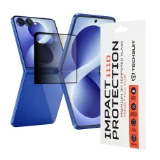 Samsung Galaxy Z Flip8 Čierne Techsuit - 111D Privacy Full Glue tvrdené sklo