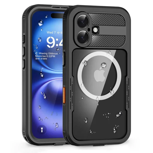 ShellBox - Vodotesné puzdro IP68 - iPhone 16 - Čierne puzdro - 2