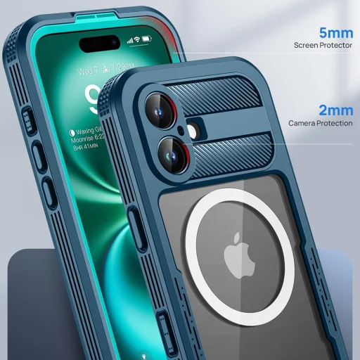 ShellBox - Vodotesné puzdro IP68 - iPhone 16 - Čierne puzdro - 3