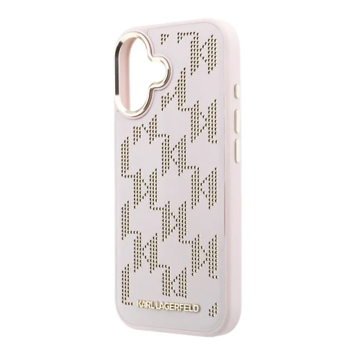 Karl Lagerfeld PU Perforated Monogram MagSafe kryt na iPhone 17 ružový kryt - 5