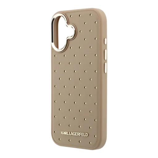 Karl Lagerfeld PU Perforated Gold Dots MagSafe kryt na iPhone 17 béžový - 5