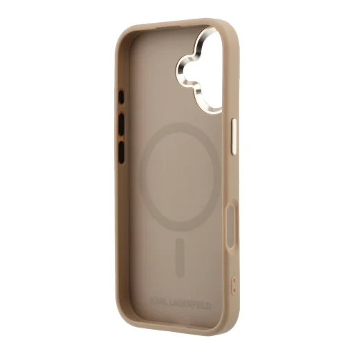 Karl Lagerfeld PU Perforated Gold Dots MagSafe kryt na iPhone 17 béžový - 6