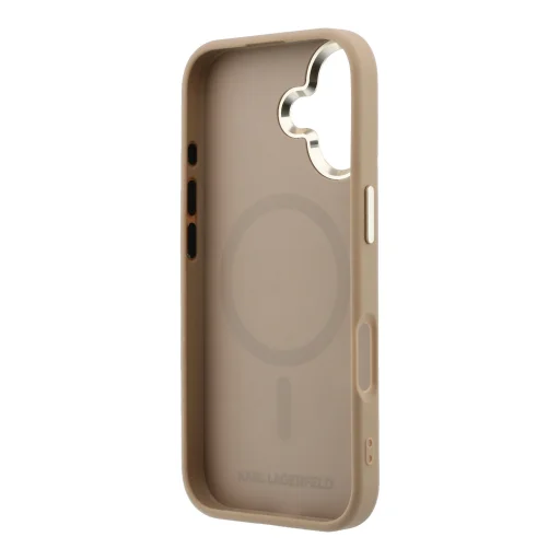 Karl Lagerfeld PU Perforated Monogram MagSafe kryt pre iPhone 17 béžový - 6