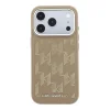 Karl Lagerfeld PU perforované monogramové MagSafe puzdro iPhone 17 Pro Max béžové puzdro thumbnail