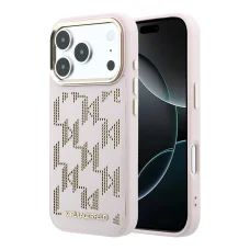 Karl Lagerfeld PU Perforated Monogram MagSafe kryt pre iPhone 17 Pro ružový kryt