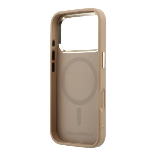 Karl Lagerfeld PU Perforated Monogram MagSafe kryt pre iPhone 17 Pro béžový - 6