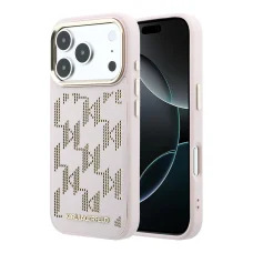 Karl Lagerfeld PU Perforated Monogram MagSafe puzdro iPhone 17 Pro Max ružové puzdro