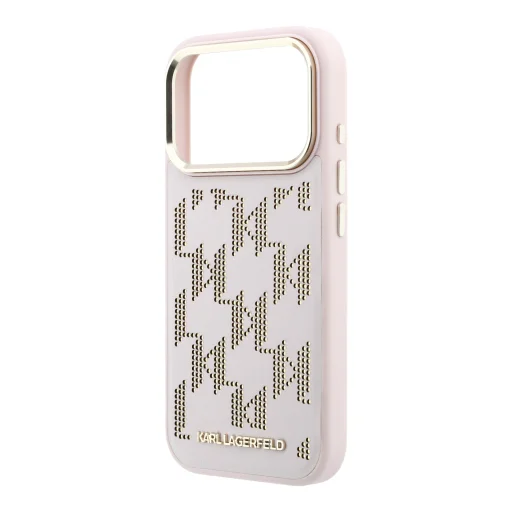 Karl Lagerfeld PU Perforated Monogram MagSafe puzdro iPhone 17 Pro Max ružové puzdro - 5