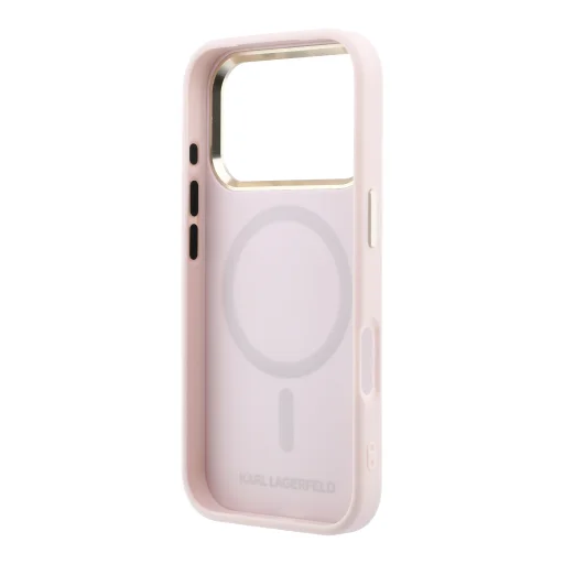 Karl Lagerfeld PU Perforated Monogram MagSafe puzdro iPhone 17 Pro Max ružové puzdro - 6