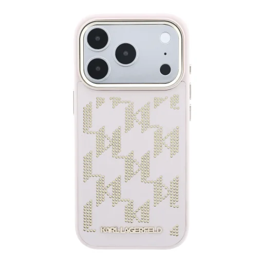 Karl Lagerfeld PU Perforated Monogram MagSafe puzdro iPhone 17 Pro Max ružové puzdro - 3