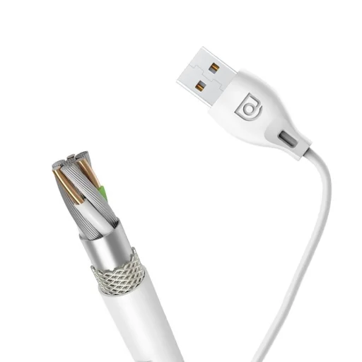 Dudao USB Type C 2.1A 1m biely kábel (L4T 1m biely) - 6