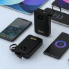 Dudao K14+ 22,5W 20000 mAh powerbanka so zabudovaným káblom typu C a Lightning, čierna thumbnail