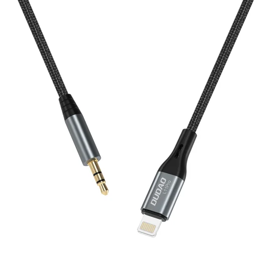 Dudao audio kábel Lightning - mini jack 3,5 mm 1 m sivý (L11PRO) - 3