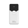 Wozinsky WFC-15W 20000mAh 22.5W PD20W Powerbanka so vstavanými káblami Lightning a USB-C - Biela thumbnail