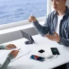 Wozinsky WFC-15W 20000mAh 22.5W PD20W Powerbanka so vstavanými káblami Lightning a USB-C - Biela thumbnail