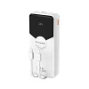 Wozinsky WFC-15W 20000mAh 22.5W PD20W Powerbank beépített Lightning és USB-C kábelekkel - Fehér thumbnail