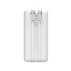 Wozinsky WFC-15W 20000mAh 22.5W PD20W Powerbank beépített Lightning és USB-C kábelekkel - Fehér thumbnail