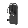 Wozinsky W11-B 10000mAh 10W Powerbank s vstavanými káblami a svietidlom - čierna thumbnail