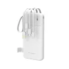 Wozinsky W11-W 10000mAh 10W Powerbank so zabudovanými káblami a svietidlom - Biela thumbnail