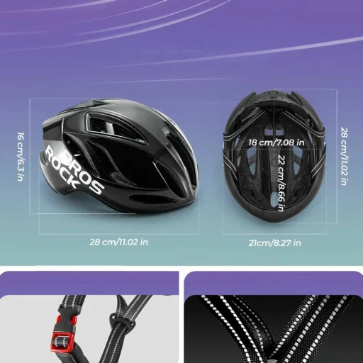 Rockbros TS-42 ľahká cyklistická prilba 58-62 cm - čierna - 2