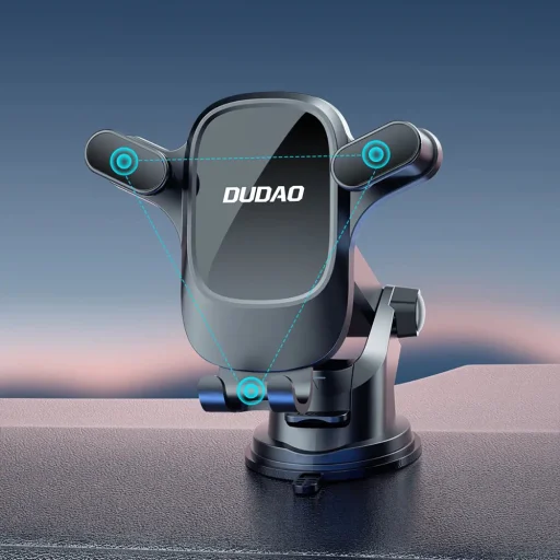 Dudao F5PRO+ držiak na telefón do auta s prísavkou - čierny - 4