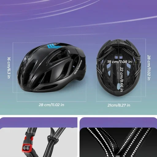 Rockbros TS-42 ľahká cyklistická prilba 58-62 cm - titán - 2