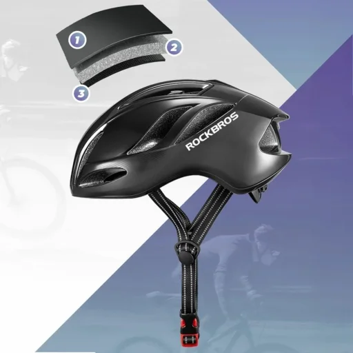 Rockbros TS-42 ľahká cyklistická prilba 58-62 cm - titán - 3