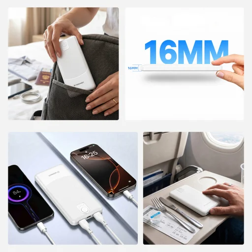 Powerbank Wozinsky Wpower WPBBK-3 10000 mAh 10W 2x USB-A 2A - biela - 12