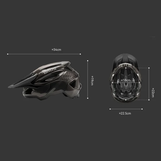 Rockbros LK-99 Mountain cyklistická prilba s nastaviteľným šiltom a magnetickým zapínaním 58-62 cm - Titán - 11