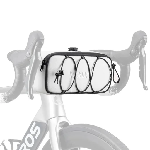 Rockbros TL001 ROAD TO SKY vodotesná taška na riadidlá 1,9L – biela - 1