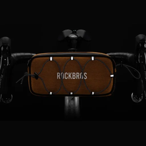 Rockbros TL001 ROAD TO SKY 1,9L brašna na riadidlá – oranžová, vodotesná - 11