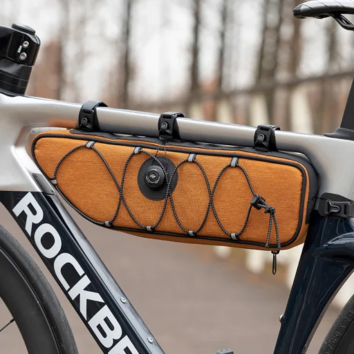 Taška pod rám bicykla 2L Rockbros TL003 ROAD TO SKY vodoodolná – oranžová - 8