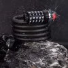 Zámok na bicykel Rockbros RKS531 – oceľové lanko, 5-miestna číselná kombinácia + LED, 180 cm thumbnail