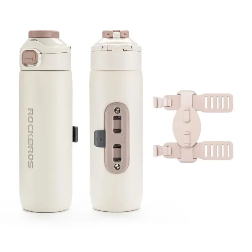 Rockbros S550H-1 termo fľaša - magnetický popruh, béžová - 2