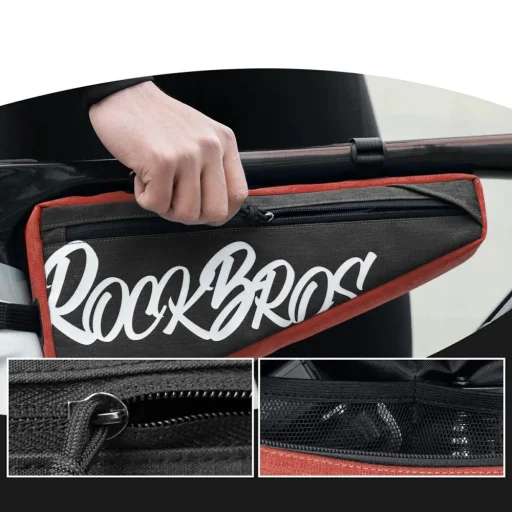 Rockbros G008 Flash Journey trojuholníková taška – XL, červená - 3
