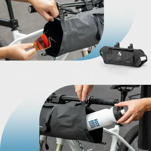 Rockbros AS-154 predná taška na bicykel - vodotesná, čierna - 4