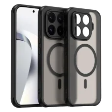 Xiaomi 17T 5G készülékhez Fan Dun sorozatú TPU hibrid PC matt MagSafe telefontok tok (fekete)