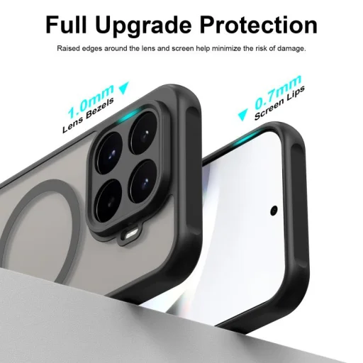 Xiaomi 17T 5G készülékhez Fan Dun sorozatú TPU hibrid PC matt MagSafe telefontok tok (fekete) - 3