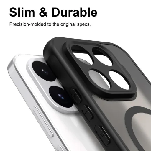 Xiaomi 17T 5G készülékhez Fan Dun sorozatú TPU hibrid PC matt MagSafe telefontok tok (fekete) - 6