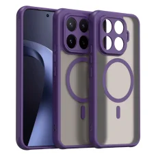 Hybridný PC TPU matný MagSafe kryt série Fan Dun pre Xiaomi 17T Pro 5G (fialový)