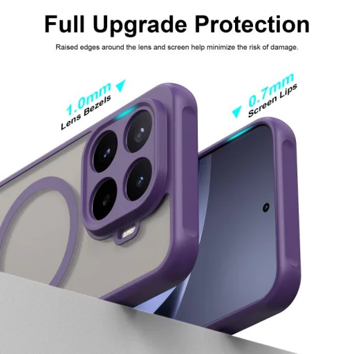 Xiaomi 17T Pro 5G készülékhez Fan Dun sorozatú TPU hibrid PC matt MagSafe telefontok (lila) tok - 3