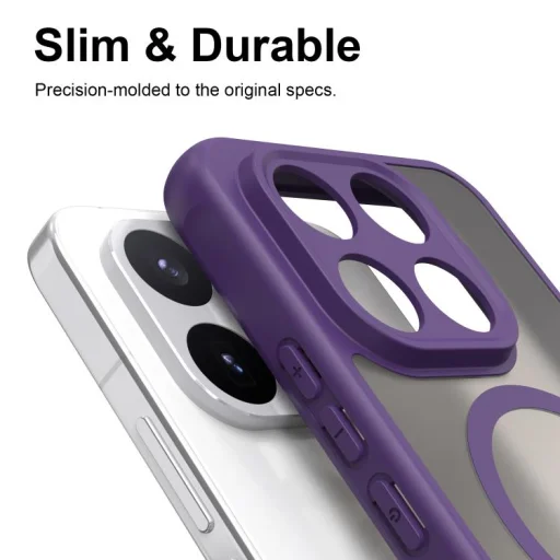 Xiaomi 17T Pro 5G készülékhez Fan Dun sorozatú TPU hibrid PC matt MagSafe telefontok (lila) tok - 6