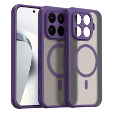 Matný MagSafe hybridný kryt TPU PC série Fan Dun pre Xiaomi 17T 5G (fialový)