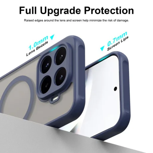 Matné MagSafe puzdro série Fan Dun z TPU a hybridného PC pre Xiaomi 17T 5G (modré) puzdro - 3