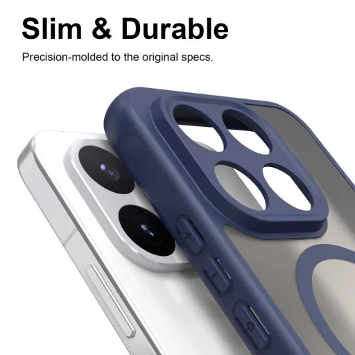 Hybridné TPU + PC matné MagSafe puzdro zo série Fan Dun pre Xiaomi 17T Pro 5G (modré) - 6